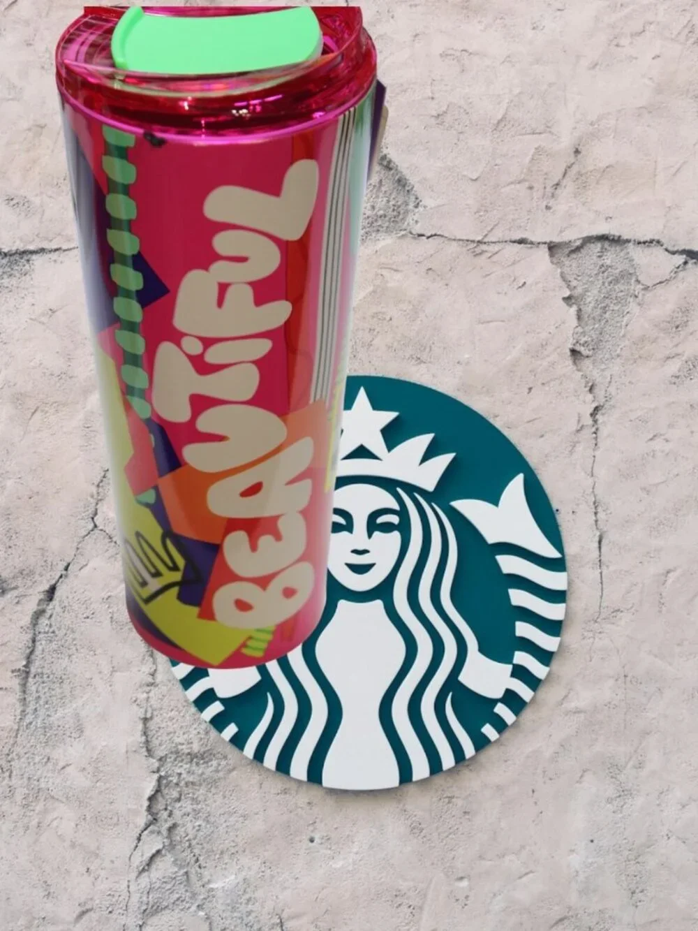 Starbucks 2024 She x This 16 oz Grande BEAUTIFUL Stainless Steel NWT